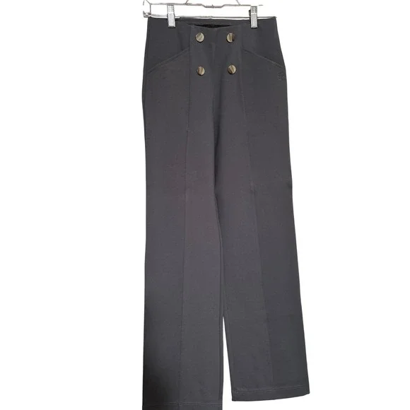 BetaBrand Atlantic Dress Pant Yoga Pants Sailor Wide Leg Gray S - Picture 2 of 5